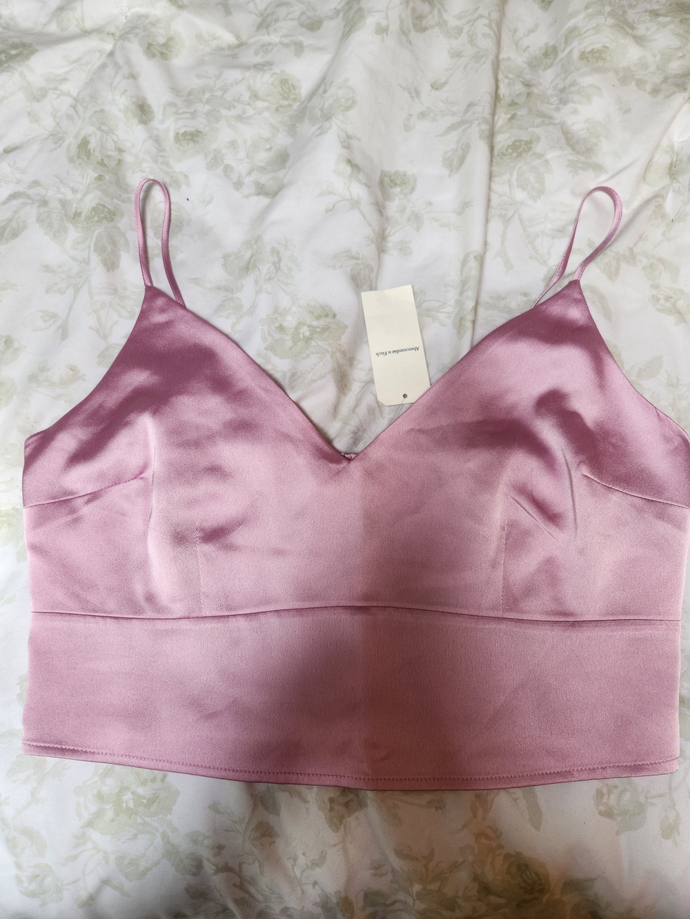 Abercrombie & Fitch Lilac Smocked Silky Top